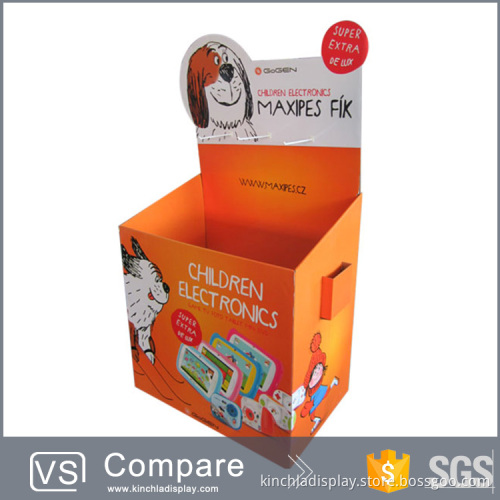 Large Capacity Recyclable Retail Cardboard Dump Bins with Peg Hooks